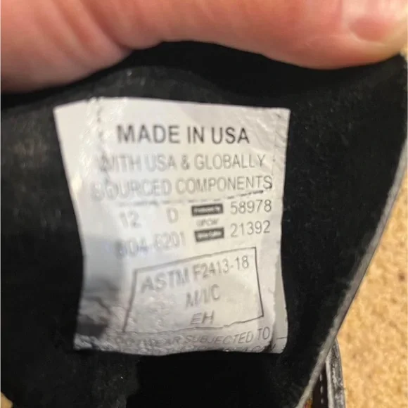 COPY - Thorogood men’s size 12 work boots - Picture 5 of 5